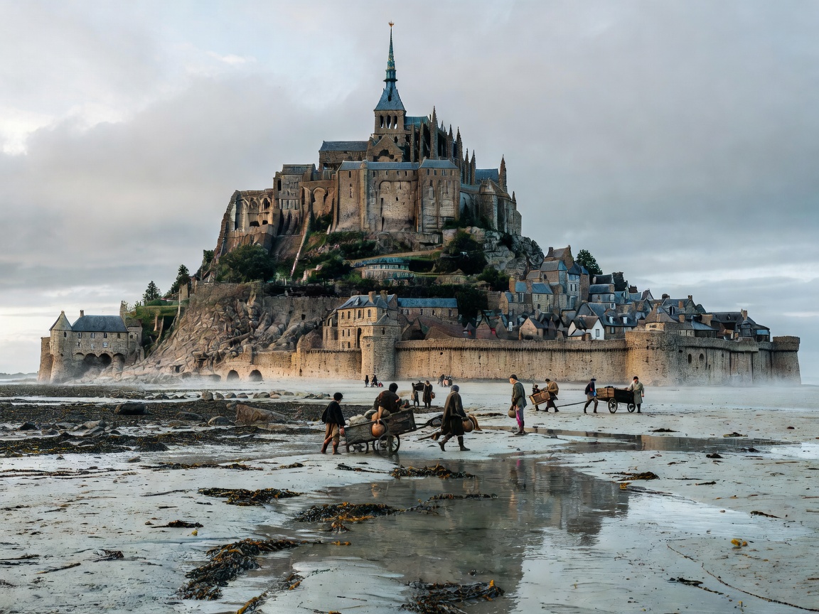 Mont Saint-Michel island commune in Normandy, France